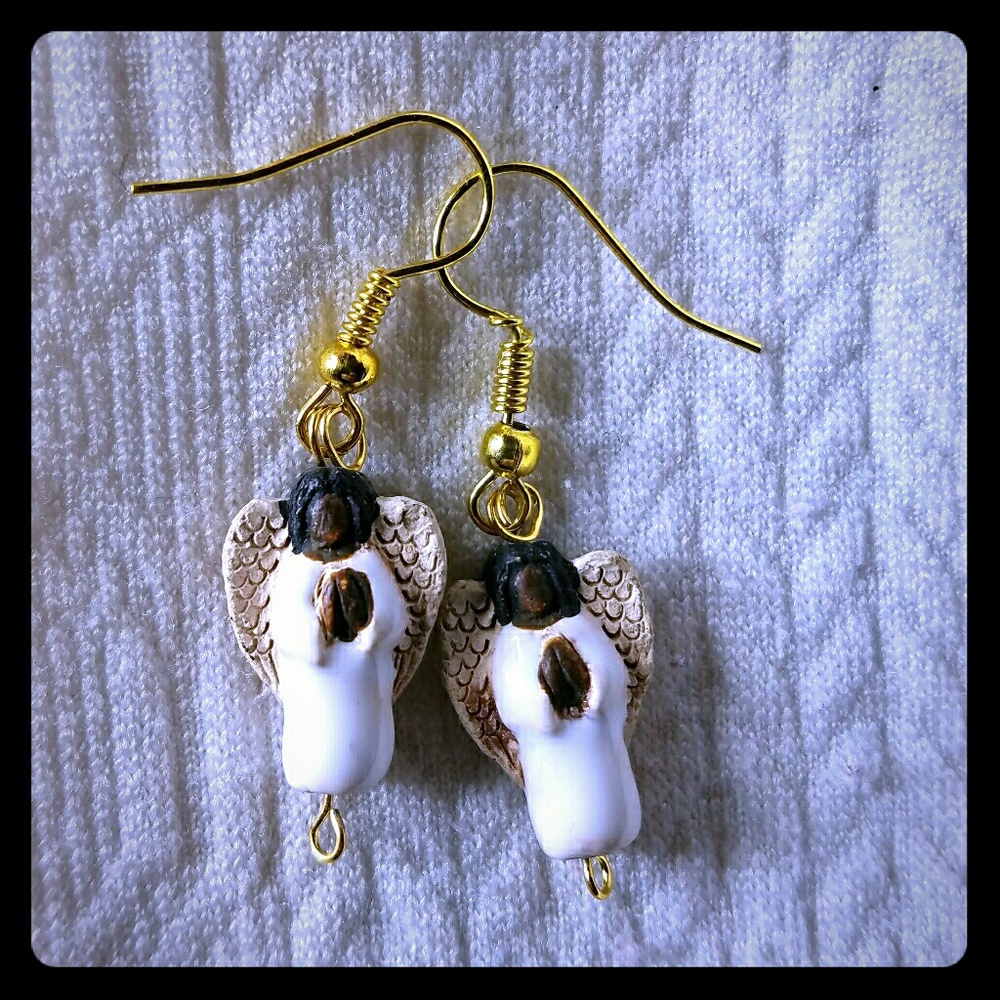 Black Angel Earrings